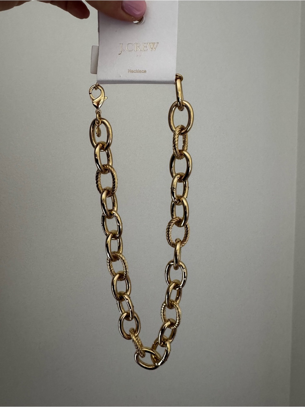 J. Crew Polished Gold Oval Link Necklace